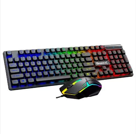 Custom RGB Computer Keyboard Mouse Set Customizable USB Interface