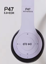 OEM Over Ear P47 High Quality Stereo Wireless Headphone Bluetooth Gaming Headset Earpiece Headband Headphone(White Edition)