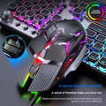 Portable RGB Light Gaming Mouse LED Backlit Mini USB Rechargeable Wired for Professional Gamers Compatible Laptop Computer
